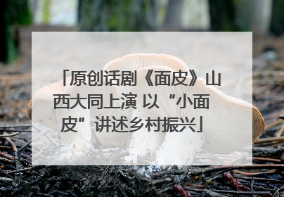 原创话剧《面皮》山西大同上演 以“小面皮”讲述乡村振兴