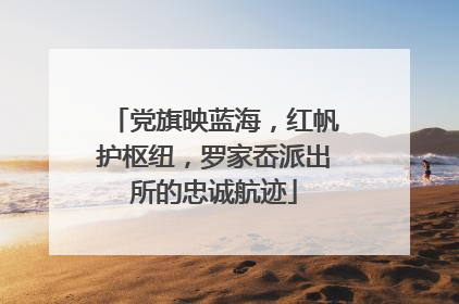 党旗映蓝海，红帆护枢纽，罗家岙派出所的忠诚航迹