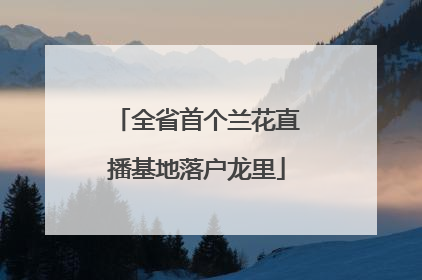全省首个兰花直播基地落户龙里