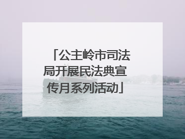 公主岭市司法局开展民法典宣传月系列活动