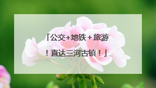 公交+地铁＋旅游！直达三河古镇！