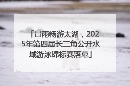 冒雨畅游太湖，2025年第四届长三角公开水域游泳锦标赛落幕