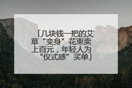 几块钱一把的艾草“变身”花束卖上百元，年轻人为“仪式感”买单