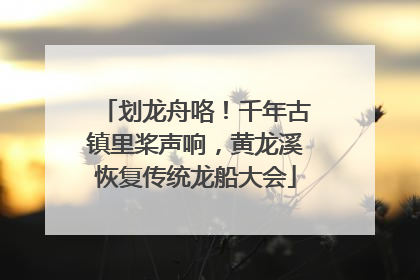 划龙舟咯！千年古镇里桨声响，黄龙溪恢复传统龙船大会