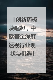 创新药板块崛起，中欧基金深度透视行业现状与机遇