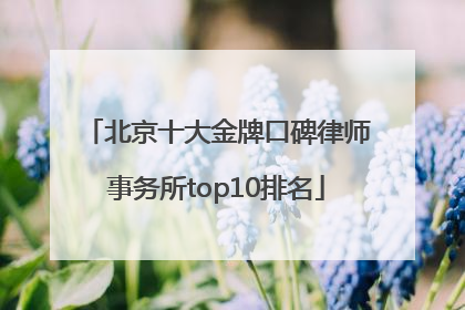 北京十大金牌口碑律师事务所top10排名