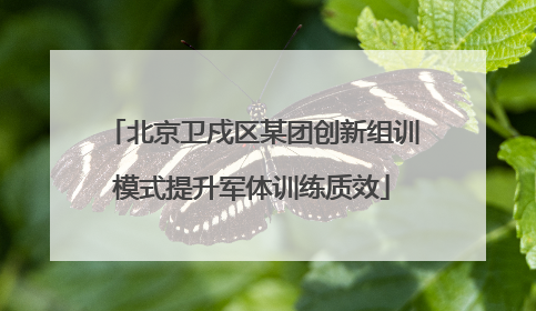 北京卫戍区某团创新组训模式提升军体训练质效