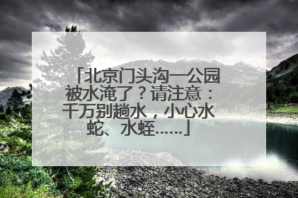 北京门头沟一公园被水淹了？请注意：千万别趟水，小心水蛇、水蛭……