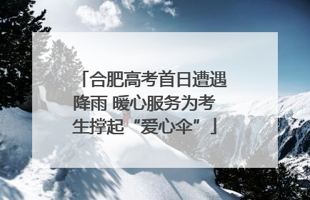 合肥高考首日遭遇降雨 暖心服务为考生撑起“爱心伞”