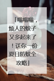 嗡嗡嗡，烦人的蚊子又多起来了！送你一份夏日防蚊全攻略