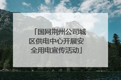 国网荆州公司城区供电中心开展安全用电宣传活动