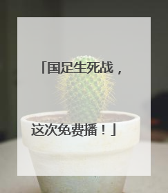 国足生死战，这次免费播！