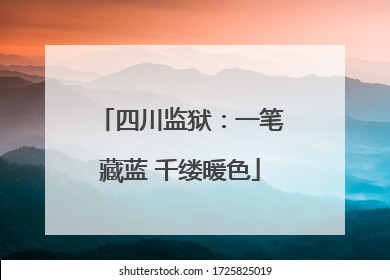四川监狱：一笔藏蓝 千缕暖色