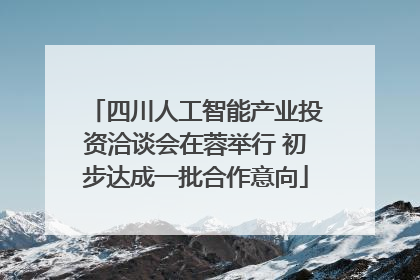 四川人工智能产业投资洽谈会在蓉举行 初步达成一批合作意向
