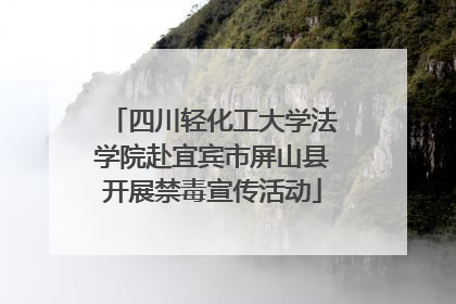 四川轻化工大学法学院赴宜宾市屏山县开展禁毒宣传活动
