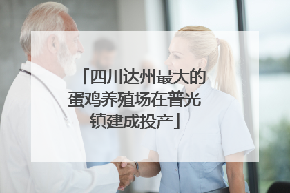 四川达州最大的蛋鸡养殖场在普光镇建成投产