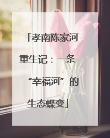 孝南陈家河重生记：一条“幸福河”的生态蝶变