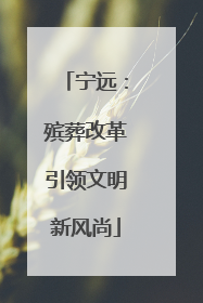 宁远：殡葬改革引领文明新风尚