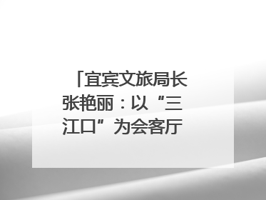 宜宾文旅局长张艳丽：以“三江口”为会客厅，打造近悦远来的国际旅游城市｜文旅局长说