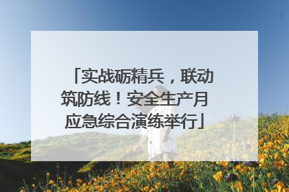 实战砺精兵，联动筑防线！安全生产月应急综合演练举行