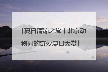 夏日清凉之旅丨北京动物园的奇妙夏日大赏
