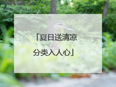 夏日送清凉 分类入人心