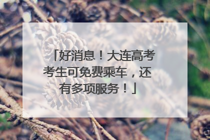 好消息！大连高考考生可免费乘车，还有多项服务！