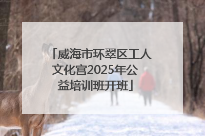 威海市环翠区工人文化宫2025年公益培训班开班