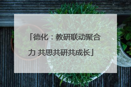德化：教研联动聚合力 共思共研共成长