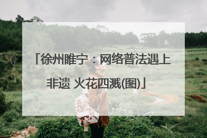 徐州睢宁：网络普法遇上非遗 火花四溅(图)