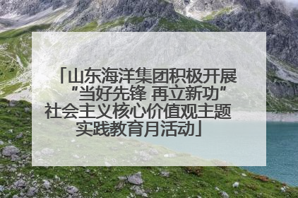 山东海洋集团积极开展“当好先锋 再立新功”社会主义核心价值观主题实践教育月活动