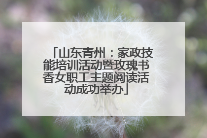 山东青州：家政技能培训活动暨玫瑰书香女职工主题阅读活动成功举办