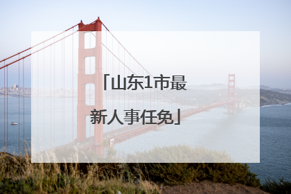 山东1市最新人事任免