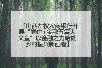 山西左权农商银行开展“党建+金融五篇大文章”以金融之力绘就乡村振兴新画卷