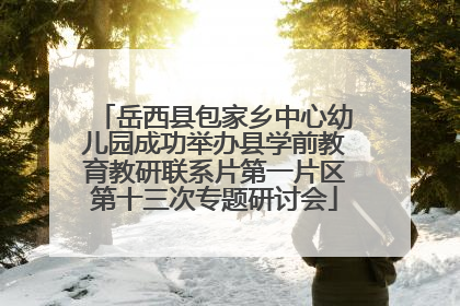 岳西县包家乡中心幼儿园成功举办县学前教育教研联系片第一片区第十三次专题研讨会