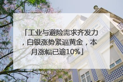 工业与避险需求齐发力，白银涨势紧逼黄金，本月涨幅已逾10%