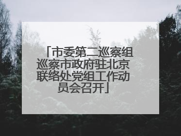 市委第二巡察组巡察市政府驻北京联络处党组工作动员会召开