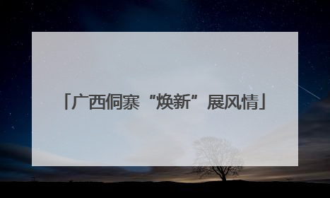 广西侗寨“焕新”展风情
