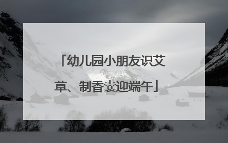 幼儿园小朋友识艾草、制香囊迎端午