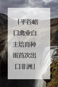 平谷峪口禽业自主培育种蛋首次出口非洲