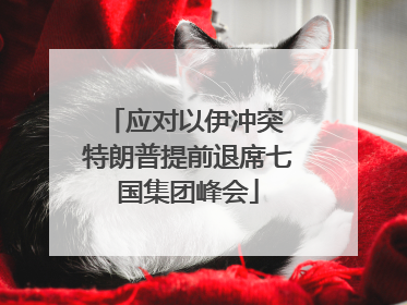 应对以伊冲突 特朗普提前退席七国集团峰会