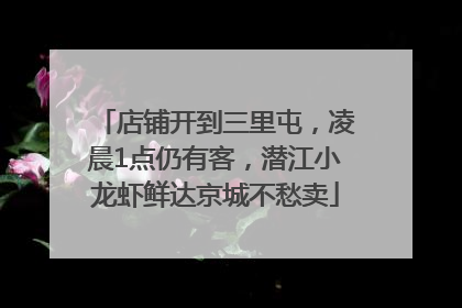 店铺开到三里屯，凌晨1点仍有客，潜江小龙虾鲜达京城不愁卖