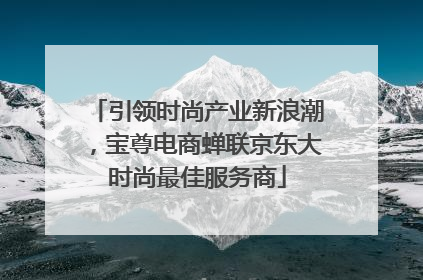 引领时尚产业新浪潮，宝尊电商蝉联京东大时尚最佳服务商