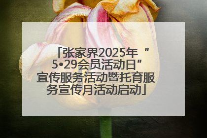 张家界2025年“5•29会员活动日”宣传服务活动暨托育服务宣传月活动启动
