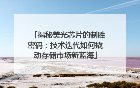 揭秘美光芯片的制胜密码：技术迭代如何撬动存储市场新蓝海