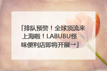 排队预警！全球顶流来上海啦！LABUBU怪味便利店即将开展→