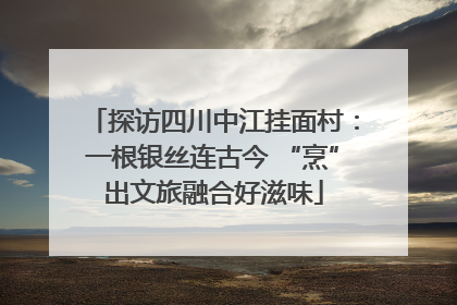 探访四川中江挂面村：一根银丝连古今 “烹”出文旅融合好滋味