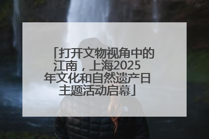 打开文物视角中的江南，上海2025年文化和自然遗产日主题活动启幕