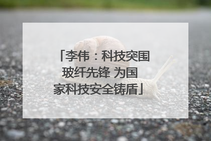 李伟：科技突围 玻纤先锋 为国家科技安全铸盾