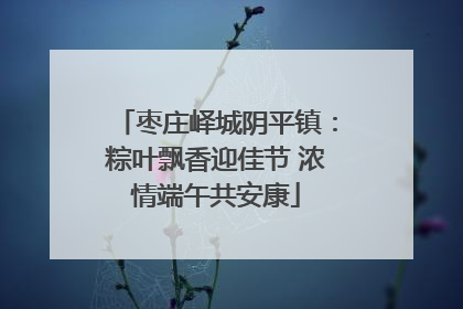 枣庄峄城阴平镇：粽叶飘香迎佳节 浓情端午共安康